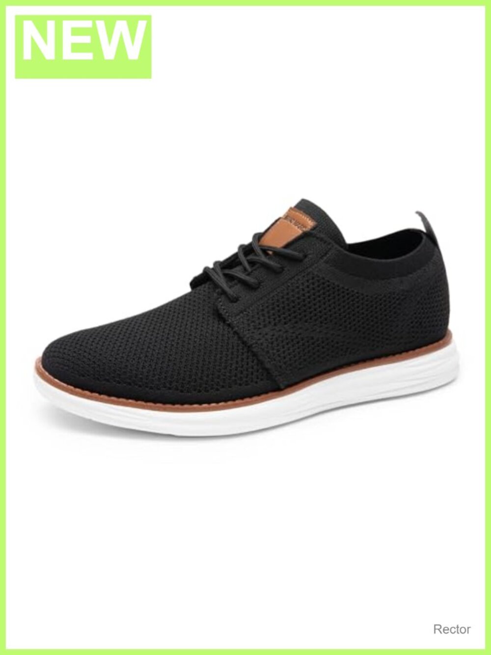Men's Knit Casual Dress Sneakers Lightweight Breathable Lace-Up Walking Shoes